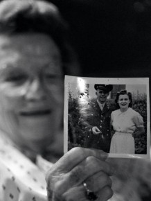 elder with photo